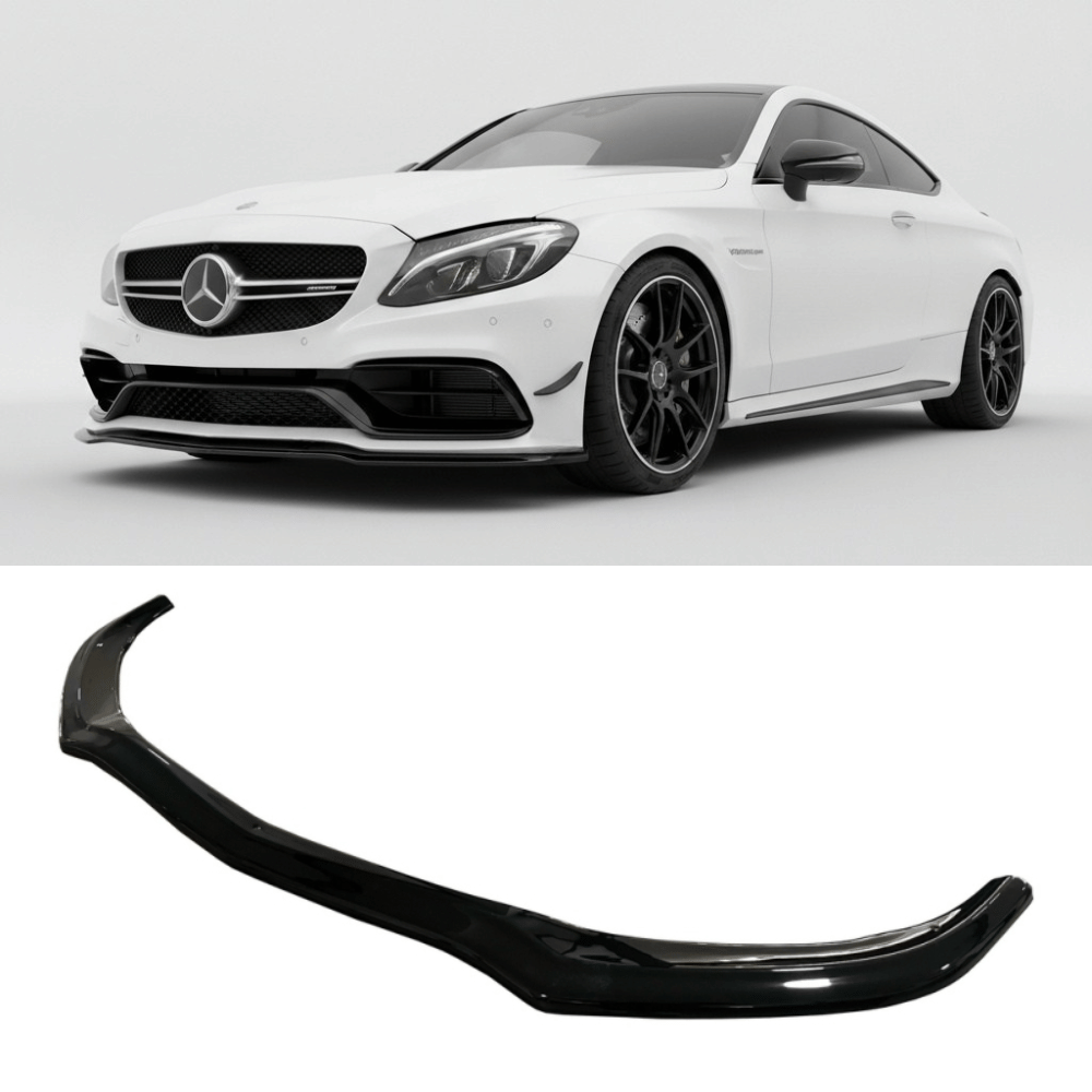 Frontsplitter schwarz - glänzend für Mercedes C - Klasse C205 C63 AMG Coupe mit ABE/TÜV (2016 - 2018) - CarWorlds GmbH