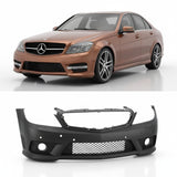 Sportstoßstange vorne mit Gitter für Mercedes C-Klasse W202 Limousine / S204 T-Modell mit PDC (2007-2011)