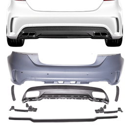 Heck Stoßstange Sportliches Design + Zubehör - Passend für Mercedes A - Klasse W176 - CarWorlds GmbH