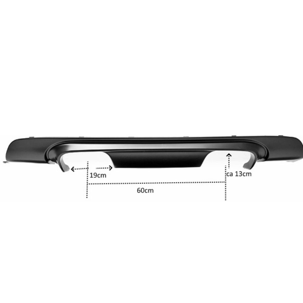 Heckdiffusor Ansatz Schwarz Matt Duplex passt für BMW 3er E46 Limousine Coupe Cabriolet Touring mit M - Paket CSL - CarWorlds GmbH