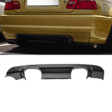 Heckdiffusor Ansatz Schwarz Matt Duplex passt für BMW 3er E46 Limousine Coupe Cabriolet Touring mit M - Paket CSL - CarWorlds GmbH