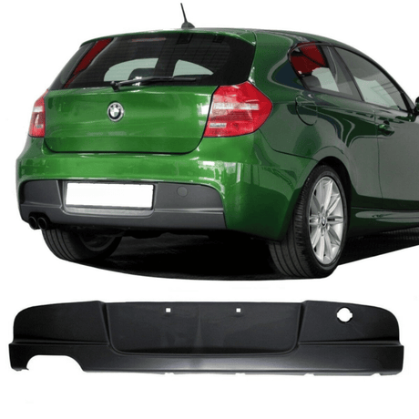 Heckdiffusor Diffusor Schwarz passt für BMW 1er E87 E81 mit M - Paket Stoßstange - CarWorlds GmbH