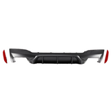 Heckdiffusor Sport Duplex Breit + Reflektoren passt für BMW 5er G30 G31 M - Paket auch M5 - CarWorlds GmbH