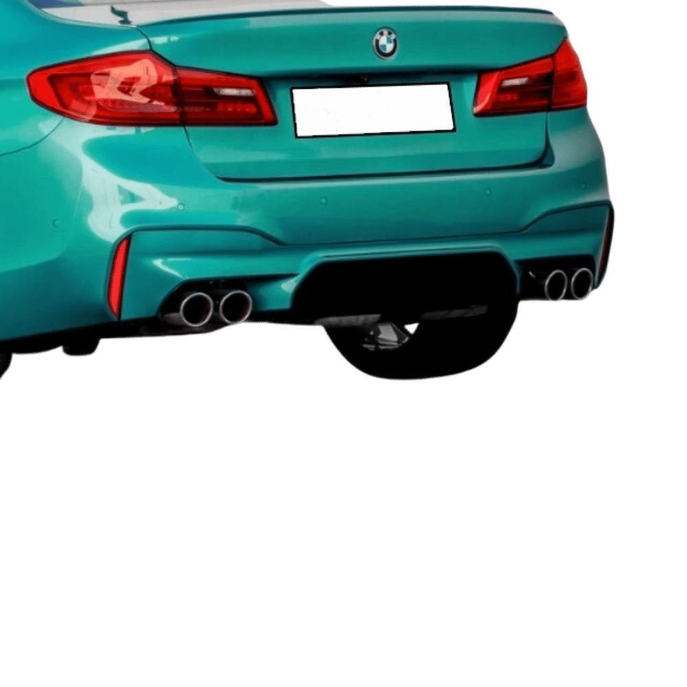 Heckdiffusor Sport Duplex Breit + Reflektoren passt für BMW 5er G30 G31 M - Paket auch M5 - CarWorlds GmbH