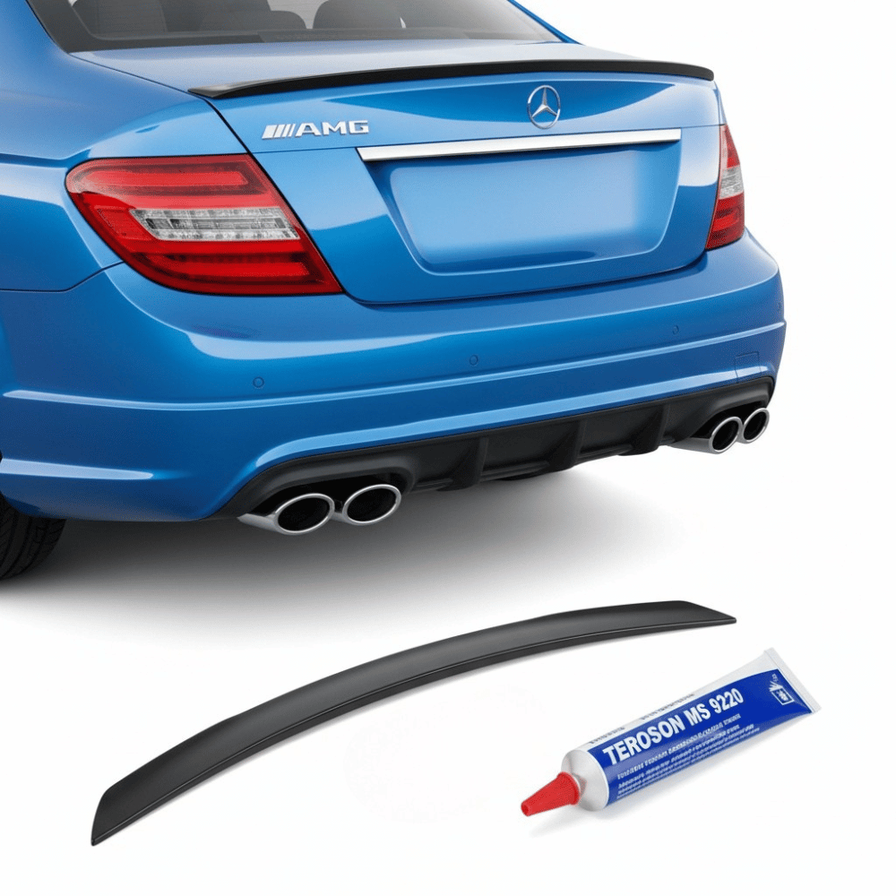Heckspoilerlippe für Mercedes C - Klasse W204 Limousine (2007 - 2015) - ABS - Kunststoff - CarWorlds GmbH