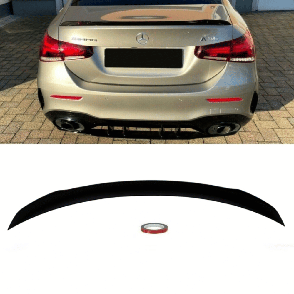 Kofferraumspoiler Heckspoiler Schwarz Matt - Passend für Mercedes A - Klasse W177 Limousine - CarWorlds GmbH