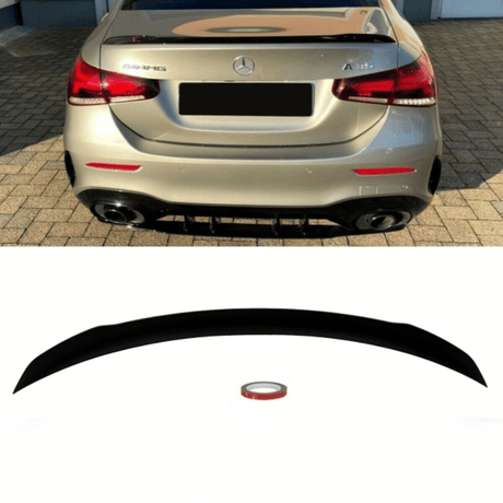 Kofferraumspoiler Heckspoiler Schwarz Matt - Passend für Mercedes A - Klasse W177 Limousine - CarWorlds GmbH