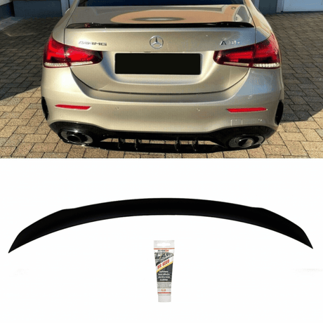 Kofferraumspoiler Heckspoiler Schwarz Matt - Passend für Mercedes A - Klasse W177 Limousine - CarWorlds GmbH