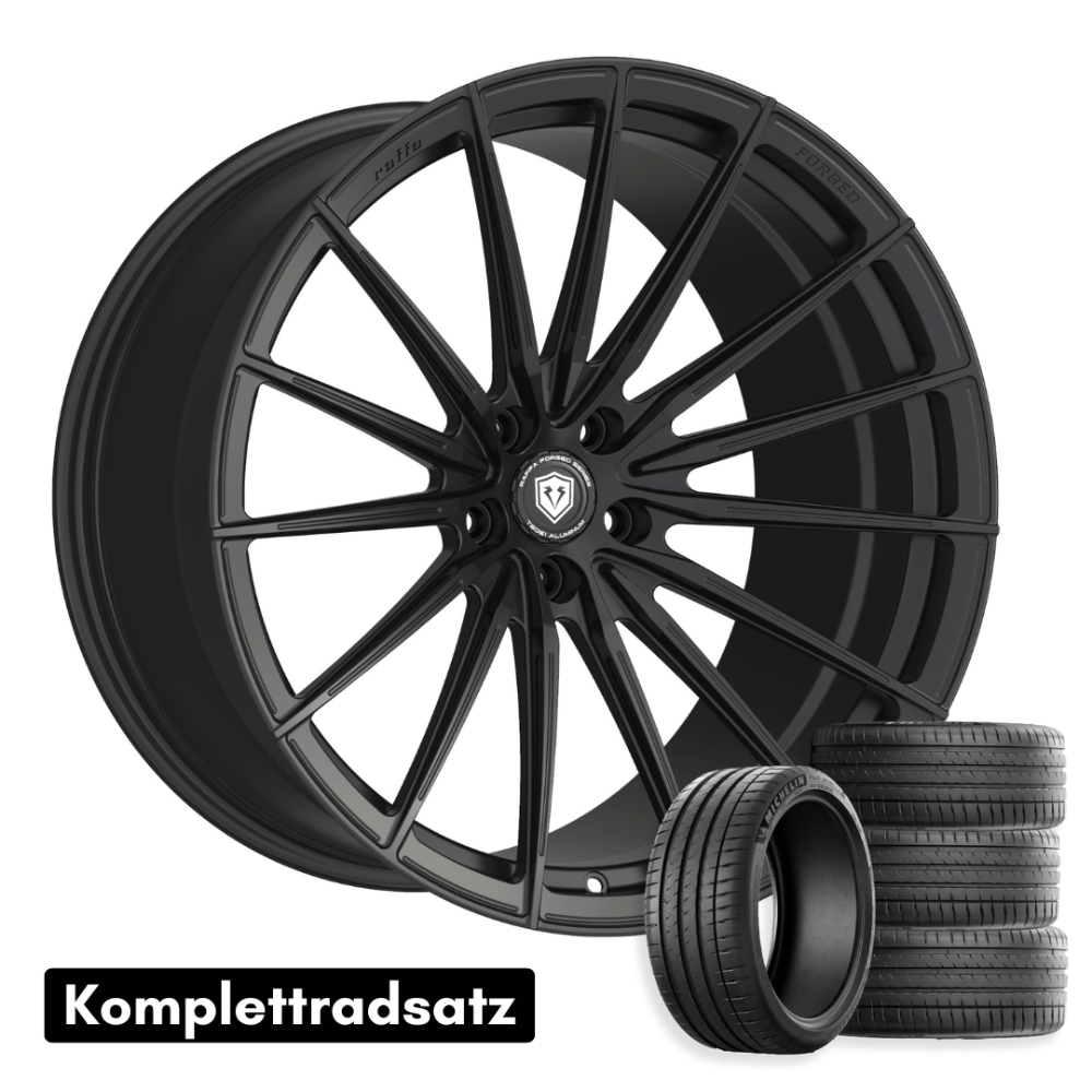 Komplettradsatz Raffa Wheels RFS - 02 | Forged Series | Black Matt 10,5x20 & 11,5x21 | BMW M2 G87 - CarWorlds GmbH