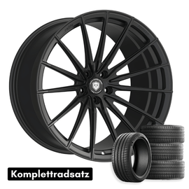 Komplettradsatz Raffa Wheels RFS - 02 | Forged Series | Black Matt 10,5x20 & 11,5x21 | BMW M3 G80 / G81 Touring - CarWorlds GmbH