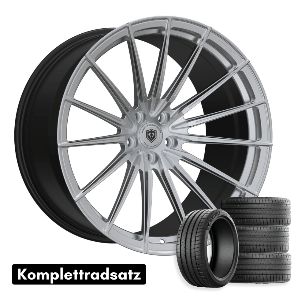 Komplettradsatz Raffa Wheels RFS - 02 | Forged Series | Silver 10,5x20 & 11,5x21 | BMW M2 G87 - CarWorlds GmbH