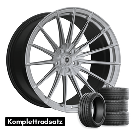 Komplettradsatz Raffa Wheels RFS - 02 | Forged Series | Silver 10,5x20 & 11,5x21 | BMW M3 G80 / G81 Touring - CarWorlds GmbH