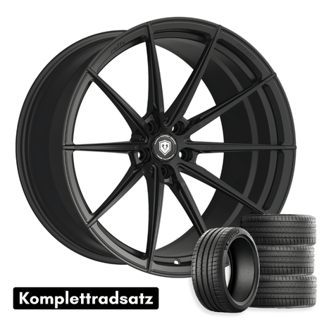 Komplettradsatz Raffa Wheels RFS - 03 | Forged Series | Black Matt 10,5x20 & 11,5x21 | BMW M4 G82 G83 - CarWorlds GmbH