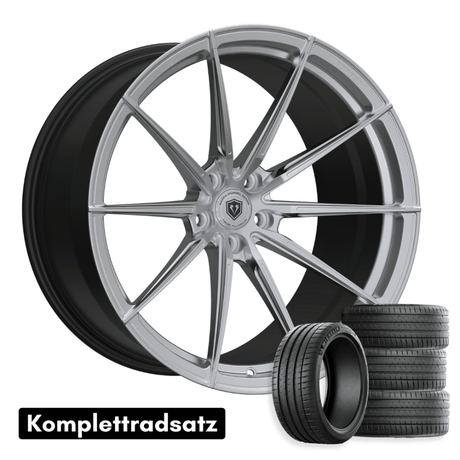 Komplettradsatz Raffa Wheels RFS - 03 | Forged Series | Silver 10,5x20 & 11,5x21 | BMW M2 G87 - CarWorlds GmbH