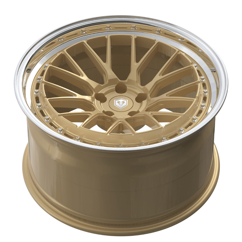 Komplettradsatz Raffa Wheels RFS - 04 | Forged Series | Champagner Polished Lip 10,5x20 & 11,5x21 | BMW M3 G80 / G81 Touring - CarWorlds GmbH