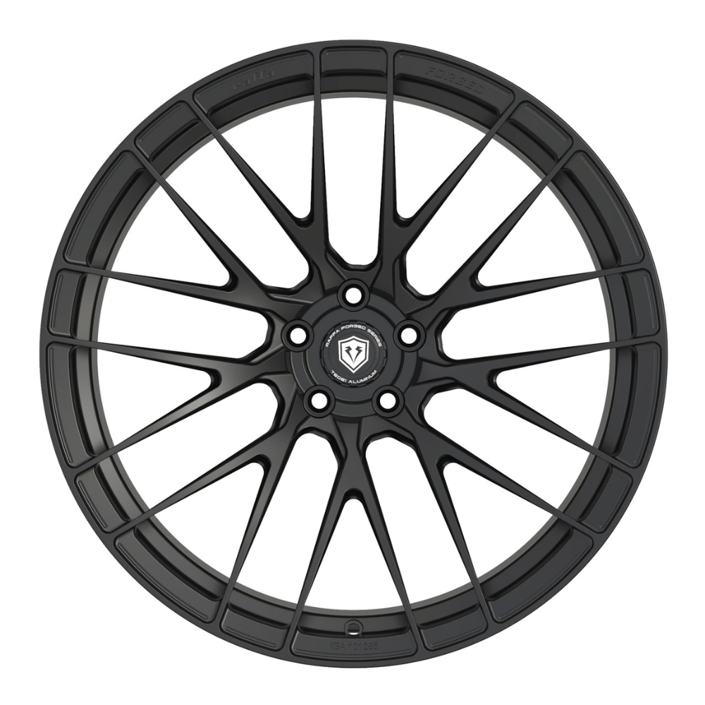 Komplettradsatz Raffa Wheels RFS - 05 | Forged Series | Matt Black 10,5x20 & 11,5x21 | BMW M3 G80 / G81 - CarWorlds GmbH