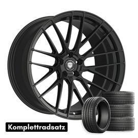 Komplettradsatz Raffa Wheels RFS - 05 | Forged Series | Matt Black 10,5x20 & 11,5x21 | BMW M3 G80 / G81 - CarWorlds GmbH