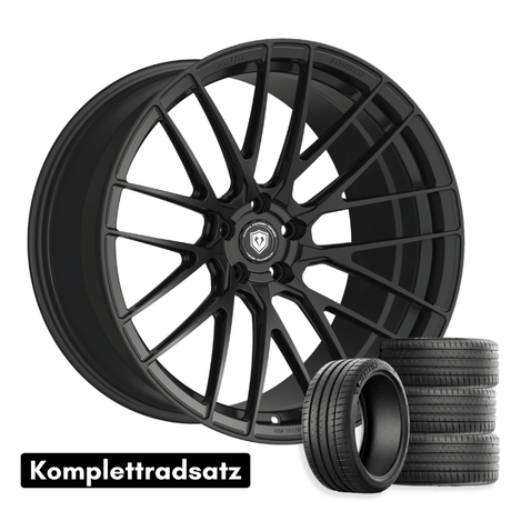 Komplettradsatz Raffa Wheels RFS - 05 Matt Black | Forged Series | 10,5x20 & 11,5x21 | BMW M4 G82 G83 - CarWorlds GmbH