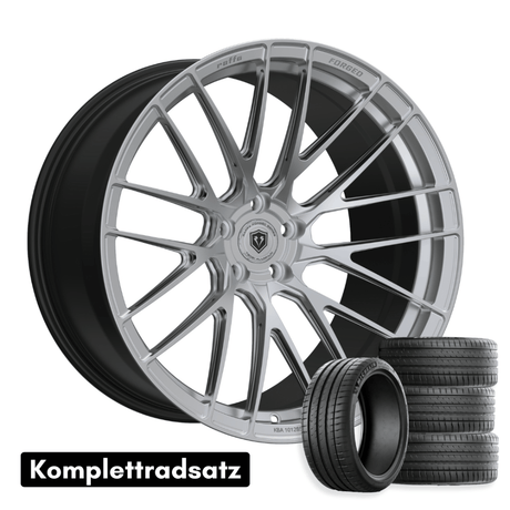 Komplettradsatz Raffa Wheels RFS - 05 Silver | Forged Series | 10,5x20 & 11,5x21 | BMW M4 G82 G83 - CarWorlds GmbH