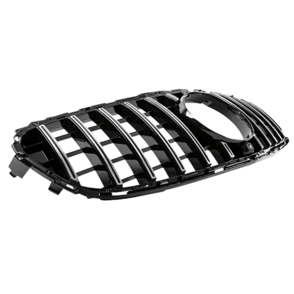 Kühlergrill Chrom mit Chromstreben - Passend für Panamericana GT Mercedes E - Klasse W212 S212 Facelift 2013 - 2016 + Distronic Aussparung - CarWorlds GmbH