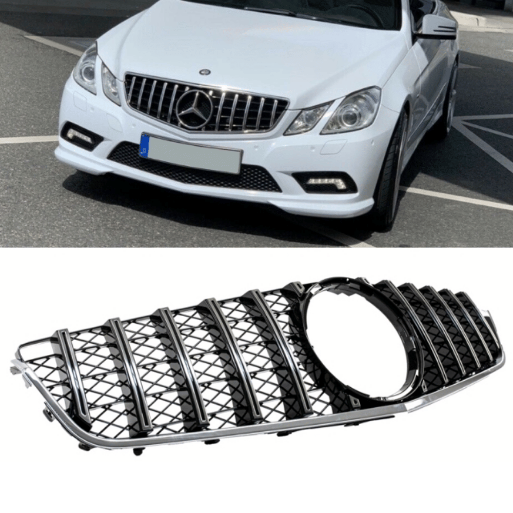 Kühlergrill Chrom Sport Panamericana GT - Passend für Mercedes E - Klasse C207 Coupé A207 Cabrio 2009 - 2013 - CarWorlds GmbH