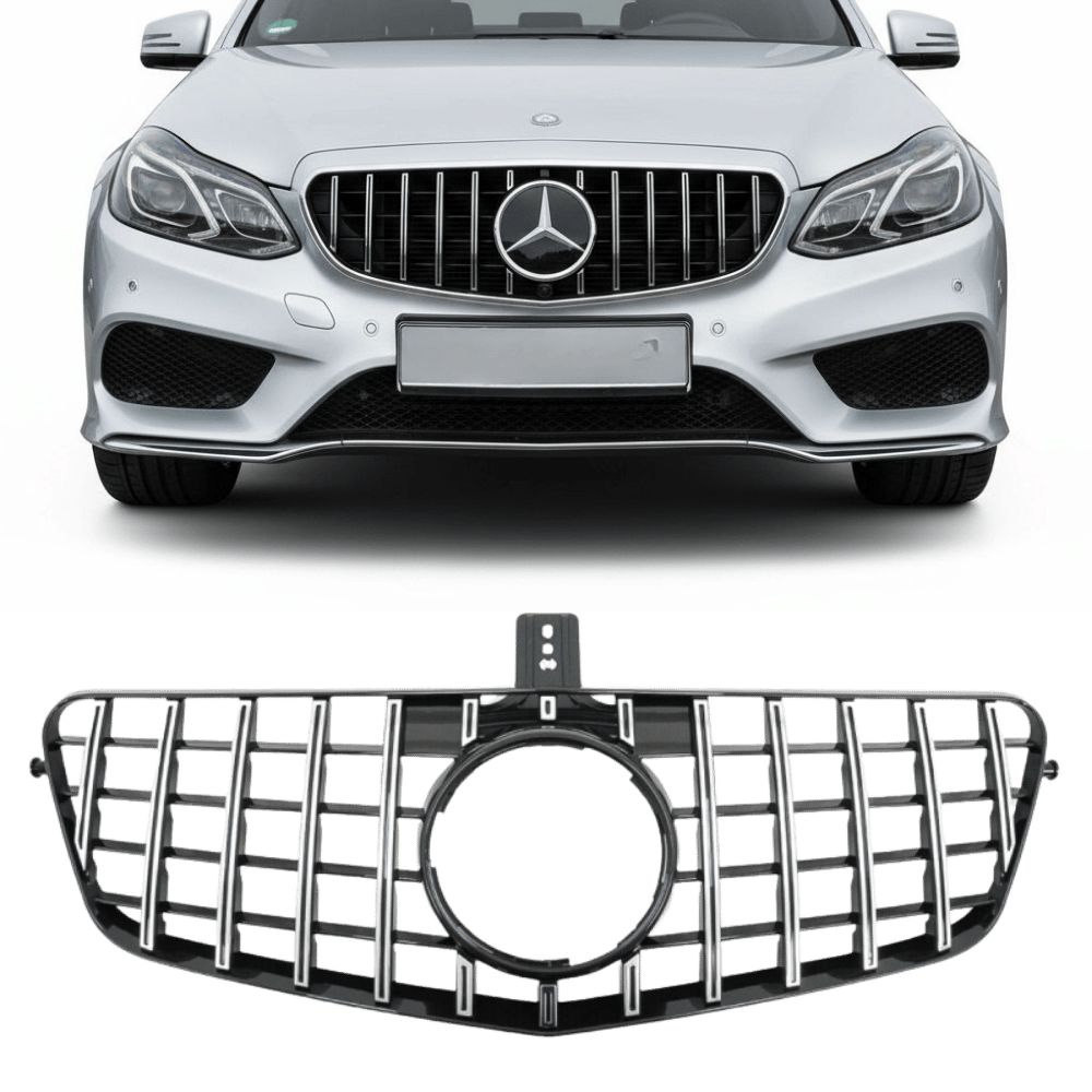 Kühlergrill Chrom Sport Panamericana GT - Passend für Mercedes E - Klasse W212 S212 Facelift 2013 - 2016 - CarWorlds GmbH