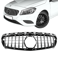 Load image into Gallery viewer, Kühlergrill Schwarz Chrom Sportgrill - Passend für Mercedes A - Klasse W176 Vorfacelift - CarWorlds GmbH