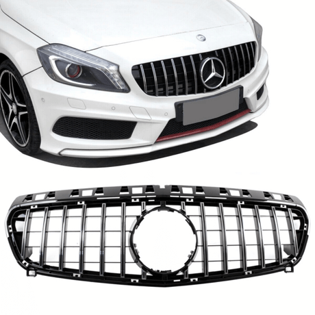 Kühlergrill Schwarz Chrom Sportgrill - Passend für Mercedes A - Klasse W176 Vorfacelift - CarWorlds GmbH