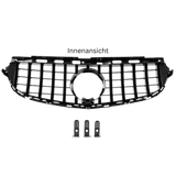 Kühlergrill Schwarz Sport - Passend für Panamericana GT Mercedes E - Klasse W212 S212 Facelift 2013 - 2016 + Distronic Aussparung - CarWorlds GmbH