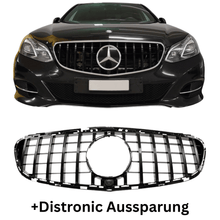 Laden Sie das Bild in den Galerie-Viewer, Kühlergrill Schwarz Sport - Passend für Panamericana GT Mercedes E - Klasse W212 S212 Facelift 2013 - 2016 + Distronic Aussparung - CarWorlds GmbH