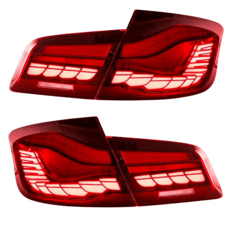 LED Rückleuchten SET Rot dynamische Blinker OLED Funktion passt für BMW 5er F10 Limousine - CarWorlds GmbH