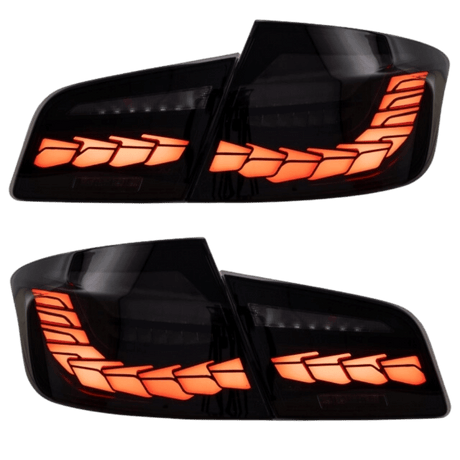 LED Rückleuchten SET Smoke dynamische Blinker OLED Funktion passt für BMW 5er F10 Limousine - CarWorlds GmbH