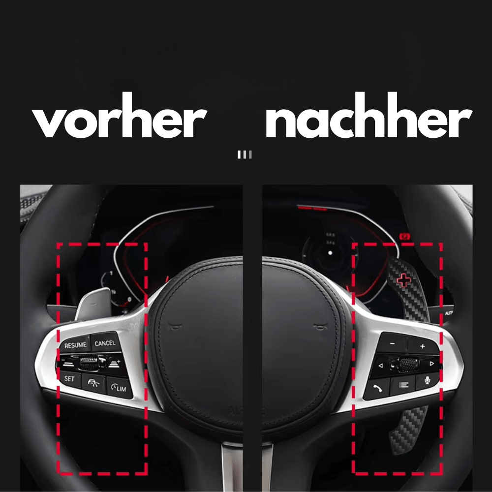 Lenkrad Paddle Shifter Erweiterung in Carbon - Optik für BMW F - Modelle – Mit oder ohne Chip - CarWorlds GmbH