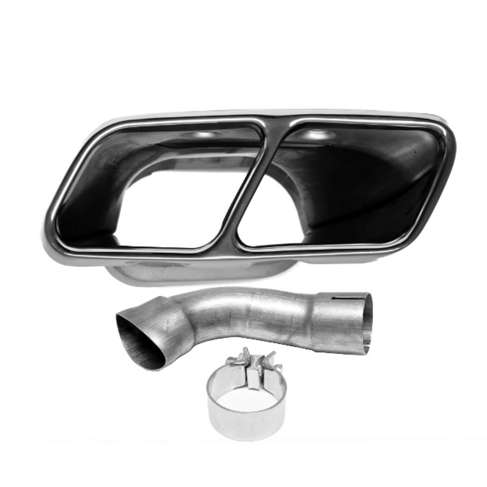 Heckdiffusor Set Schwarz + Rote Leiste & Blenden - Passend für Mercedes A-Klasse W176