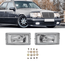 Lataa kuva Galleria-katseluun, Nebelscheinwerfer SET Klarglas Chrom H3 - Passend für Mercedes E - Klasse W124 mit AMG - Stoßstangen - CarWorlds GmbH