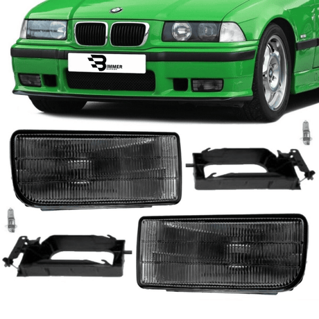 Nebelscheinwerfer SET Smoke Rauchglas abgedunkelt geriffelt passend für BMW E36 - CarWorlds GmbH
