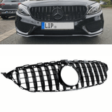 Panamericana Grill Schwarz Glanz für Mercedes C - Klasse W205/S205/C205/A205 (2014 - 2018) - CarWorlds GmbH