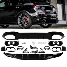 Load image into Gallery viewer, Performance Heckdiffusor Set + Blenden Schwarz - Passend für Mercedes A - Klasse W177 Hatchback - CarWorlds GmbH