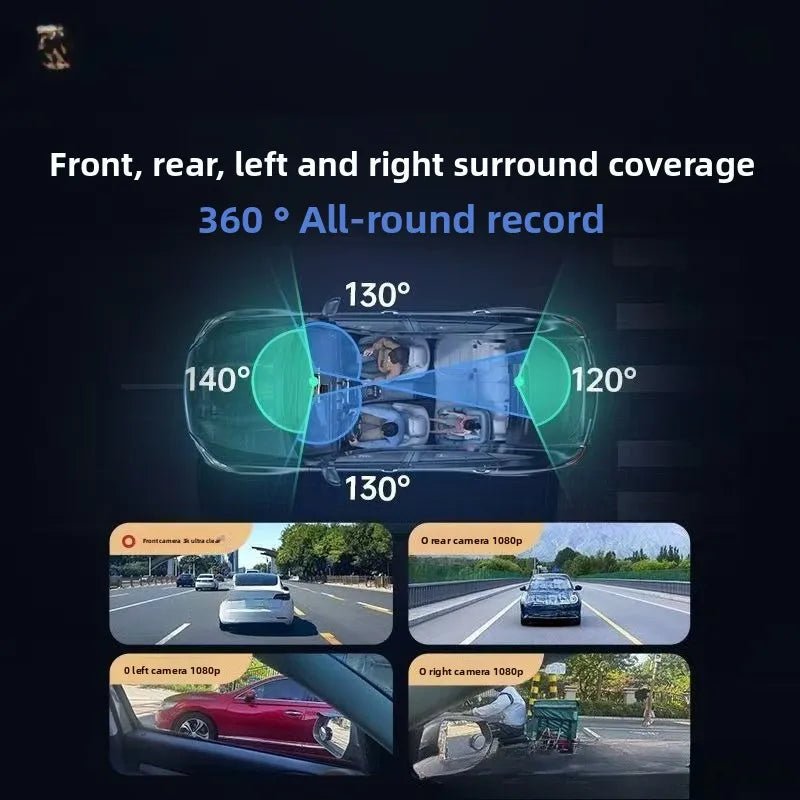 Premium 4 - Kanal Dashcam 3K - 560° Rundum - Überwachung mit GPS & WLAN - CarWorlds GmbH