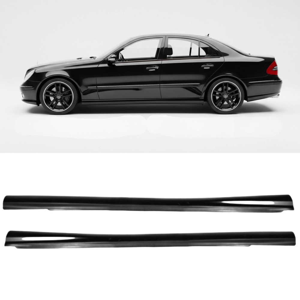 Seitenschweller SET + Zubehör - Passend für Mercedes E - Klasse W211 Limousine & S211 T - Modell 2002 - 2009 - CarWorlds GmbH