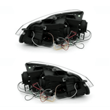 Set CCFL LED Angel Eyes Scheinwerfer Schwarz passt für BMW 1er E81 E87 E82 E88 - CarWorlds GmbH