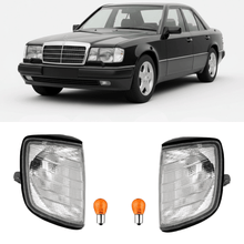 Laden Sie das Bild in den Galerie-Viewer, SET Frontblinker Rechts &amp; Links Weiß Glas - Passend für Mercedes E - Klasse W124 1985 - 1995 - CarWorlds GmbH