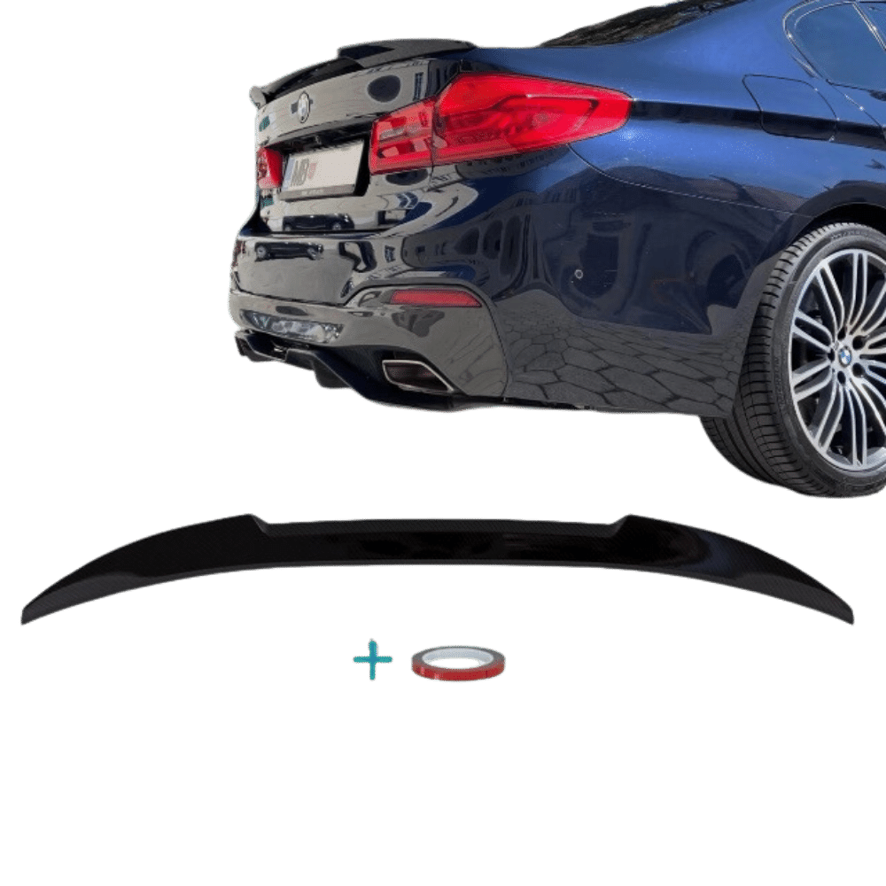 Set Sport EVO Heckspoiler Hecklippe breit Carbon glanz + 3M passt für BMW 5er G30 - CarWorlds GmbH