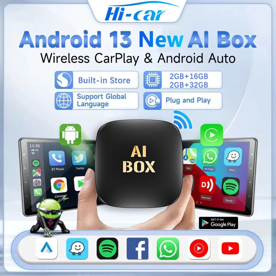Smart Apple Carplay Ai TV - Box Android Smart Ai Box drahtlose Auto spielen Android Auto Adapter für Netflix Youtube Auto Zubehör - CarWorlds GmbH