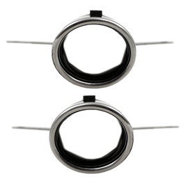 Sport Auspuffblenden Set 1 - Rohr Chrom - Passend für Mercedes A - Klasse W177 Hatchback - CarWorlds GmbH