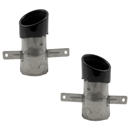 Sport Auspuffblenden Set 1 - Rohr Schwarz Lackiert - Passend für Mercedes A - Klasse W177 Hatchback - CarWorlds GmbH