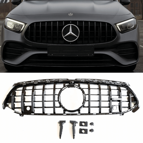 Sport GT Kühlergrill Schwarz Glanz - Passend für Mercedes A - Klasse W177 V177 ab 2022 - CarWorlds GmbH