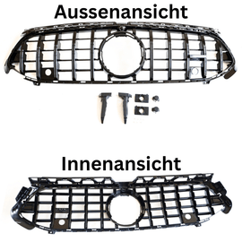 Sport GT Kühlergrill Schwarz Glanz - Passend für Mercedes A - Klasse W177 V177 ab 2022 - CarWorlds GmbH