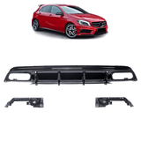 Sport-Heckdiffusor Schwarz Glanz - Passend für Mercedes A-Klasse W176 Vorfacelift