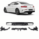 Sport - Heckdiffusor Schwarz glänzend für Mercedes C - Klasse C205 Coupe / A205 Cabrio Facelift AMG - Line (2018 - 2023) - CarWorlds GmbH